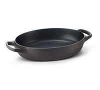 Lagostina Cooking Fusion Lasagnera Ovale da Forno, Acciaio, Nero, 28 cm