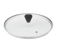 lagostina coperchio cm 26 per padelle pentole e casseruole in vetro con bordo acciaio e pomello in bakelite Demetra