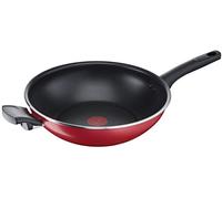 Lagostina Cucina Mediterranea Wok Antiaderente in Alluminio 30 cm, a Induzione, Gas e Forno, con Indicatore Cottura Thermo-Signal, Rivestimento Titanium Easy, Manico Ergonomico in Bakelite