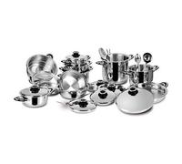 Lagostina 500000003 Batteria di pentole Dietetica 24 pz in acciaio inox 18/10