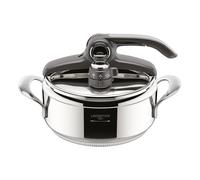 Lagostina Diva, Pentola a Pressione 3,5 L in Acciaio Inox, Cestello Incluso, con Fondo Lagofusion® e Valvola a 2 Pressioni, Compatibile con Induzione
