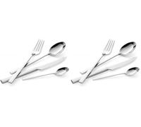 Lagostina Giada Set Servizio Posate Acciaio Inox 18/10 per 6 Persone, 24 Pezzi, con 6 Forchette, 6 Coltelli Tavola, 6 Cucchiai, 6 Cucchiaini Caffè, Spessore 3.5 mm, Finitura Lucida a Specchio