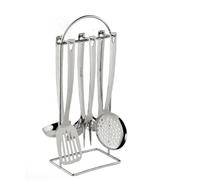 Lagostina Grancucina Mestoli Porta Utensili Con 6 Accessori In Acciaio Inox, con Supporto