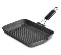 Lagostina, Speciali, Grill Antiaderente 24x36cm manico pieghevole, Alluminio