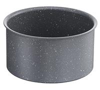 Lagostina Ingenio Induction Casseruola, Fonda, 16 cm, Effetto Pietra, Acciaio Inossidabile, Argento