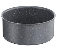 Lagostina Ingenio Induction Casseruola, Fonda, 20 cm, Effetto Pietra, Acciaio Inossidabile, Argento