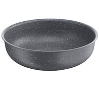 Lagostina Ingenio Induction Wok, Alluminio Antiaderente, Effetto Pietra, 28 cm