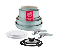 Lagostina Ingenio Pastel Set Padelle Antiaderenti 11 Pezzi Color Salvia