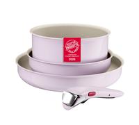 Lagostina Ingenio Pastel Set Padelle Antiaderenti 4 Pezzi Color Rosa