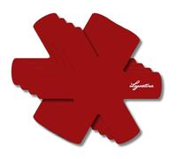 Lagostina Ingenio Smart, Set Proteggi Padelle Antiaderenti, Separatore, Versatile, Pratico e Funzionale, Cotone, 4 Pezzi, Rosso