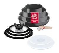Lagostina Ingenio Vivissima, Set Pentole e Padelle, 10 Pezzi | Corpo in Alluminio 100% Riciclato e Ceramica Antiaderente, Tecnologia Thermo-Signal, Manico Rimovibile, Adatto all'Induzione