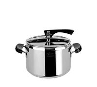 Lagostina La Classica Pentola a Pressione con Cestello ed Ecodose, Ø 22 cm, 5 lt, Acciaio e Nero