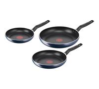 Lagostina Mirtillo, Set di 3 Padelle 20, 24 e 28 cm con rivestimento in Titanio Antiaderente per Tutti i Piani Cottura, Tecnologia Thermo-Signal, Cottura Uniforme, Senza PFOA, Piombo e Cadmio