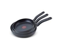 Lagostina Ofelia Set Padelle Antiaderenti in Alluminio Ø 20/24/28 cm, Esterno Effetto Rame, 3 Pezzi, Batteria di Pentole Gas e Forno con Indicatore Cottura Thermo-Signal,Manici Ergonomici in Bakelite