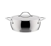 Lagostina Orchestra Casseruola Bassa Con Coperchio e Due Manici In Acciaio Inox 18/10 Ø 26cm, Fondo Lagotherm 3 Strati, Effetto Specchio Esterno e Interno Satinato, per Tutte le Fonti di Calore