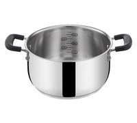 Lagostina Pratica Casseruola in Acciaio 18/10 con Doppie Maniglie in Silicone