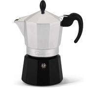 Lagostina Samba Nera Caffettiera Moka, Alluminio e Plastica, Nero e Argento 6tz
