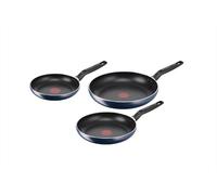 Lagostina Mirtillo, Set di 3 Padelle 20, 24 e 28 cm con rivestimento in Titanio Antiaderente per Tutti i Piani Cottura, Tecnologia Thermo-Signal, Cottura Uniforme, Senza PFOA, Piombo e Cadmio