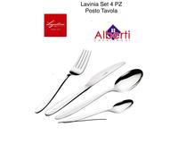 LAGOSTINA SET 4 PZ POSATE POSTO TAVOLA MOD LAVINIA INX 18/10