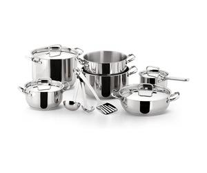 LAGOSTINA SFIZIOSA BATTERIA DI PENTOLE 13 PEZZI IN ACCIAIO INOX 18/10