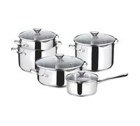 Lagostina Smart Set di Pentole Acciaio Inox 18/10 9 Pezzi Fondo Lagoseal Plus