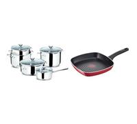 Lagostina Smart Set di Pentole Induzione, Gas e Forno in Acciaio Inox 18/10, 9 P
