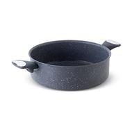 Lagostina Urania Induction Tegame 2 Maniglie, 24 cm, Antiaderente Multistrato, Alluminio, Grigio