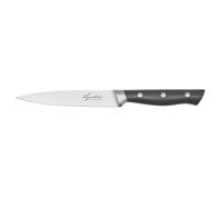 Lagostina Virtuoso, Coltello Multiuso 12cm, Robusto e Resistente, Lama in Acciaio Inox, Manico Ergonomico Rivettato con Rinforzo, Elevata Affilatura, Taglio senza sforzo