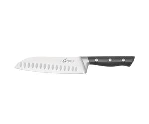Lagostina Virtuoso, Coltello Santoku 18cm, Versatile, Robusto e Resistente, Lama in Acciaio Inox, Manico Ergonomico Rivettato con Rinforzo, Elevata Affilatura, Taglio senza sforzo