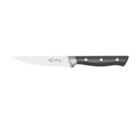Lagostina Virtuoso, Set 4 Coltelli da Bistecca 11cm, Robusto e Resistente, Lama in Acciaio Inox, Manico Ergonomico Rivettato con Rinforzo, Elevata Affilatura, Taglio senza sforzo