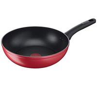 Lagostina Wok Antiaderente in Alluminio Ø 28 cm, Induzione, Gas e Forno, con Indicatore Cottura Thermo-Signal, Rivestimento Titanium Easy, Manico Ergonomico in Bakelite