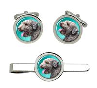Lagotto Romagnolo Cane Gemelli E Fermacravatta Set