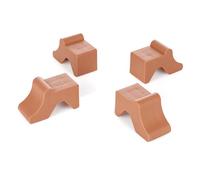 LaGreen Set di 4 Piedi in plastica per vasi da fiore in terracotta - rialzo per vasi in plastica extra stabile - Per interni ed esterni