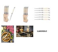LAGUIOLE 6 COLTELLI BISTECCA CARNE PREMIUM LINE PEARL LAMA CM.11 PROFESSIONALE