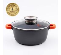 Laguiole - Casseruola Greblon C2+ a induzione 24 cm 4,3L nero antiaderente