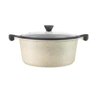 LAGUIOLE, Casseruola Modello Giada, 32 cm in alluminio con rivestimento ceramico antiaderente, coperchio in vetro, compatibile con tutte le fonti di calore, capacità 10,4 L, colore verde