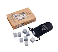 LAGUIOLE - Cubi di raffreddamento - Steatite naturale - Confezione regalo da 9 cubetti di ghiaccio - Ideale per Whisky o Rum - Migliore dei cubetti di ghiaccio d'acqua - Prodotto ecologico e durevole - pietra ollare - Grigio