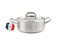 LAGUIOLE, Forno olandese Triplex 28 x 11 cm Triplex Acciaio inox 304/alluminio/430, capacità 6 litri, compatibile con tutte le fonti di calore compresa induzione, facile pulizia, colore argento