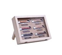 LAGUIOLE - Laguiole Scatola da 3 coltelli - Coltello da cuoco, spelucchino, spelucchino, acciaio inossidabile e legno di bambù, marrone - Legno - Marrone