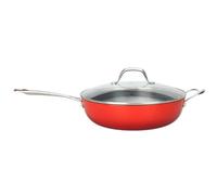 LAGUIOLE, Padella in Ghisa Leggera 32 cm Rossa - Eccellente ritenzione del calore, Antiaderente Resistente, Manico Fresco, Tutte le Fonti di Calore, Ideale per una Cucina Sana, 5,5 L, Rosso