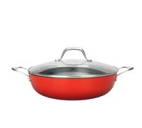 LAGUIOLE, Padella In Ghisa Rossa 5,5 L - Ritenzione Ottimale Del Calore, Leggera E Resistente, Antiaderente, Facile Manutenzione, Tutte Le Fonti Di Calore, Induzione, 100% Ghisa, 5,5 L, Rosso
