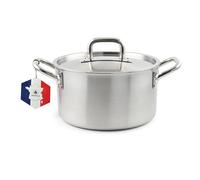 LAGUIOLE, Pentola Triplex 28x17 cm Triplex Acciaio inox 304/alluminio/430, capacità 10 L, compatibile con tutti i piani cottura compresa induzione, facile pulizia, colore argento.