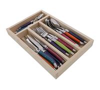 Laguiole, set di posate in legno naturale, 24 pezzi