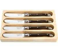 Laguiole Style de Vie Coltelli da burro Premium Line, set da 4, colore legno scuro