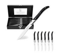 Laguiole Style de Vie Coltello da bistecca, Luxury Line, 6 pezzi, in Legno Pakka.