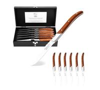 Laguiole Style de Vie Coltello da bistecca, Luxury Line, 6 pezzi, in Legno Pakka