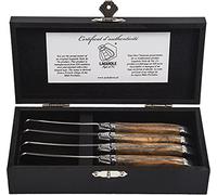 Laguiole Style de Vie Coltello da Burro Luxury Line, 4 Pezzi, Legno d'ulivo