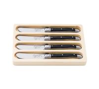 Laguiole Style de Vie Coltello da Burro Premium Line, 4 Pezzi, nero