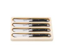 Laguiole Style de Vie Coltello da Burro Premium Line, 4 Pezzi, nero