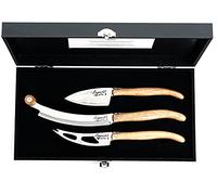 Laguiole Style de Vie Coltello da formaggio Luxury Line, 3 pezzi, in legno di quercia